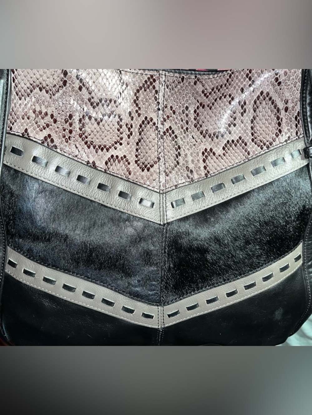 Sharif Calf Hair and Leather Tote - Picture 6 of 7